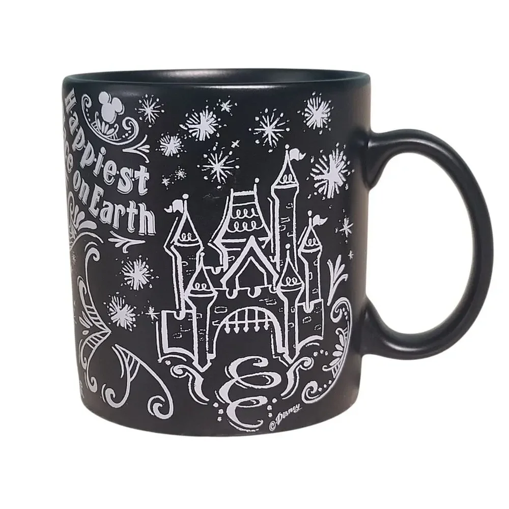 Disney Parks Chalkboard Typography Coffee Mug Matte Black
